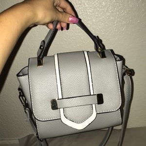 A small grey purse